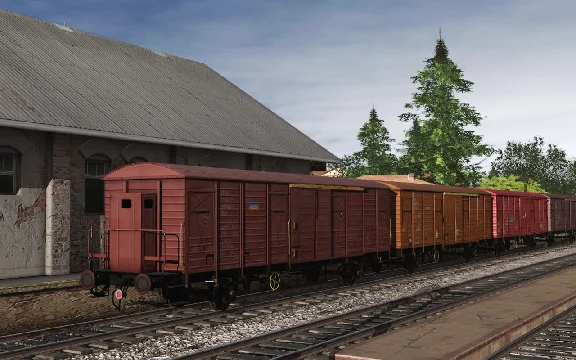 Trainz 2022 DLC - CFR Marfa Gbs/Gbgs freight car pack