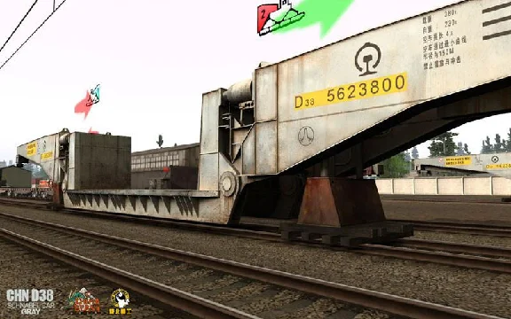 Trainz 2022 DLC - China D38 Schnabel Car - Gray