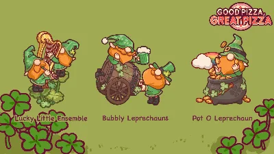 Good Pizza, Great Pizza - Lively Leprechaun Buddies - S