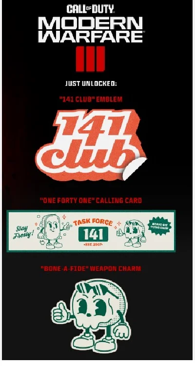 141 Club collectors pack CODE