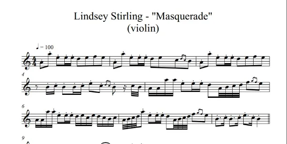 Линдси Стайрлинг "маскарад" (скрипка-соло)
