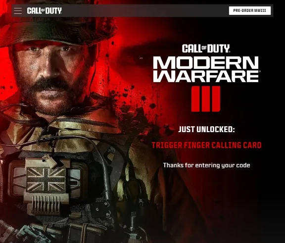 Trigger Finger Calling Card