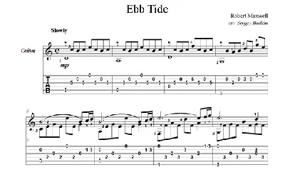 Ebb Tide (Robert Maxwell) guitar cover