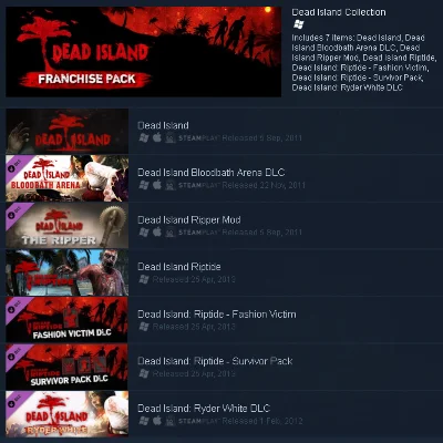 Dead Island Collection 7in1 Steam Gift RU+CIS Tradable
