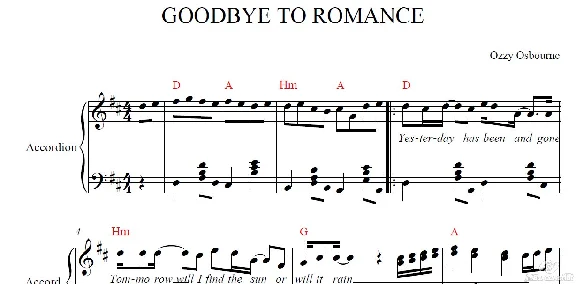 Goodbye to romance Ozzy Osbourne