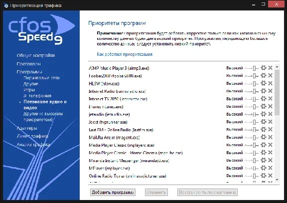 Пожизненный ключ cFosSpeed — приоритезация трафика