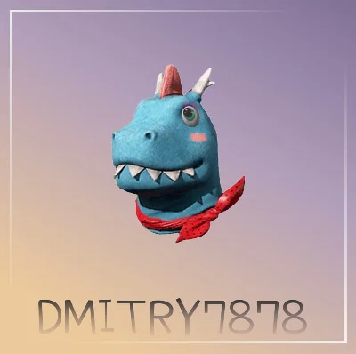 🐲PUBG | Dinoland Mascot Head (Blue)🐲