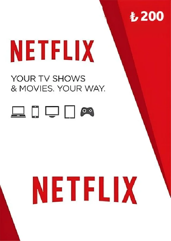 NETFLIX 200 TL GIFT CARD (Türkiye)