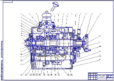 Drawing Gearbox ZIL-130