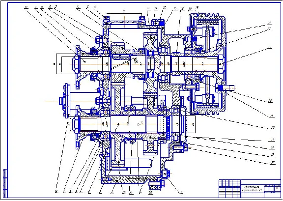 Чертеж Раздаточная коробка ЗиЛ-131