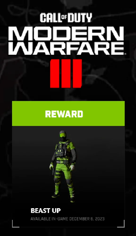 🚀🌎СКИН ОПЕРАТОРА "BEAST UP" MONSTER ENERGY / COD MW 3