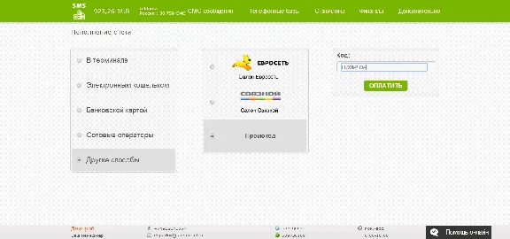 Payment card for 100 rubles in the email newsletter ser