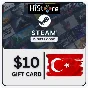 🟥 STEAM GIFT CARD - TURKEY  ⚫ 10 USD. AUTO
