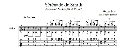 Smith´s Serenade (Georges Bizet) for guitar