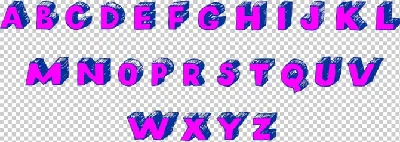 Рисованный латинский алфавит в векторе