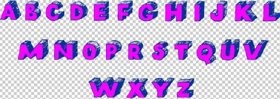 Рисованный латинский алфавит в векторе