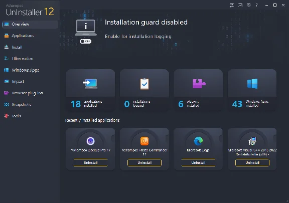 Ashampoo Uninstaller 12 key perpetual license 1pc