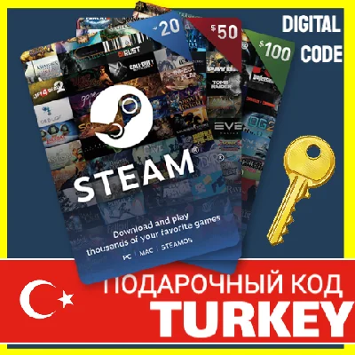 ⭐USD COD⭐ 🇹🇷 Turkey STEAM GIFT CARD WALLET TR БАЛАНС