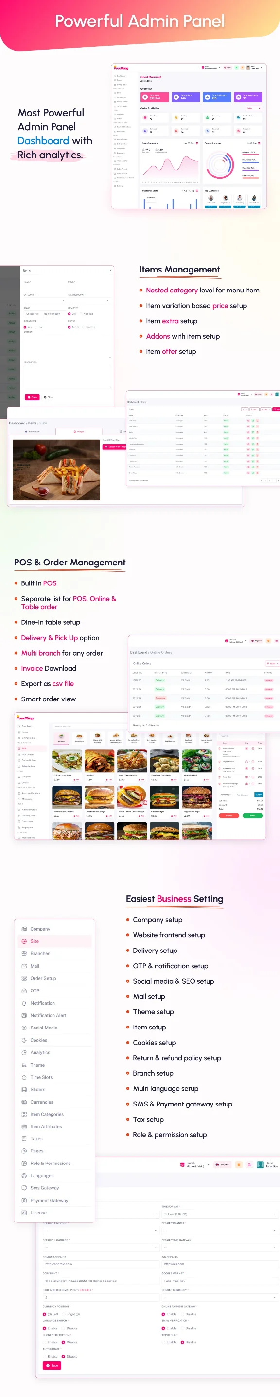 FoodKing - Restaurant Food Delivery System with Panel