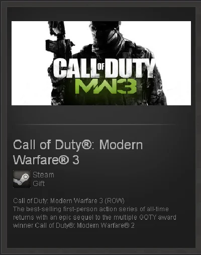 zzzz_Call of Duty: Modern Warfare 3 - STEAM Region Free