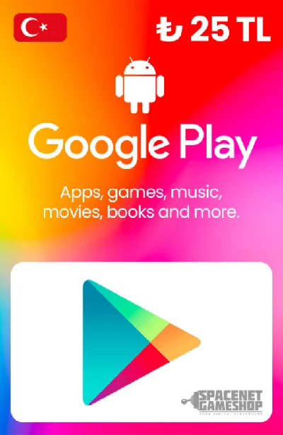 Google Play Store турецкий цифровой код 25 TR
