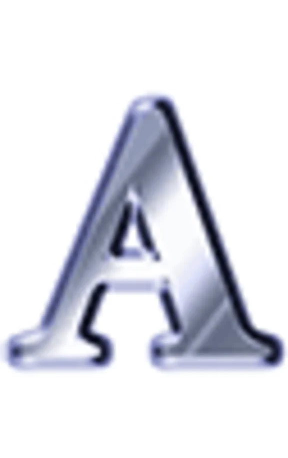 Animated steel letters, Russian and Latin