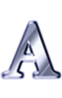 Animated steel letters, Russian and Latin