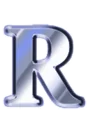 Animated steel letters, Russian and Latin