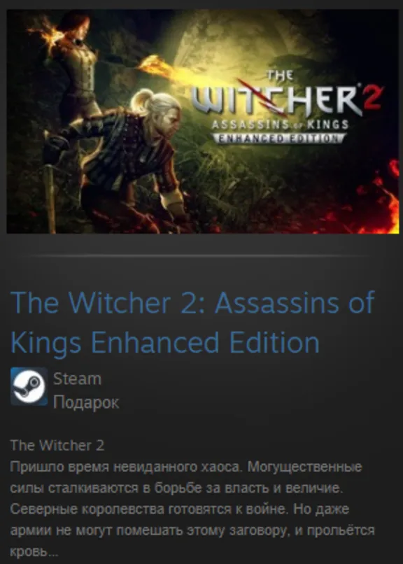The Witcher 2: Assassins of Kings STEAM GIFT ВСЕ СТРАНЫ