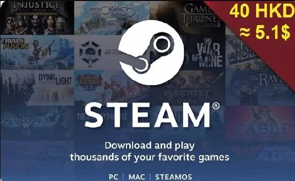 ✅ STEAM WALLET GIFT CARD 40 HKD $ Гонконг 🎁
