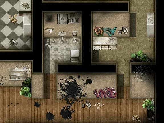 RPG Maker MZ - KR Urban Decay Interior Tileset DLC