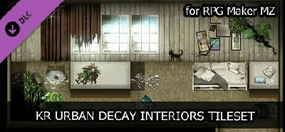 RPG Maker MZ - KR Urban Decay Interior Tileset DLC