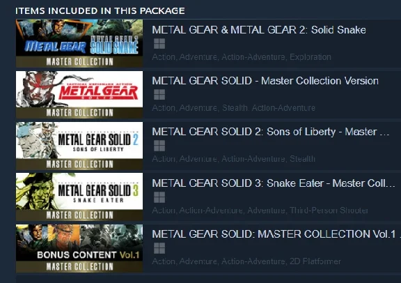 METAL GEAR SOLID: MASTER COLLECTION Vol.1 Steam Gift KZ