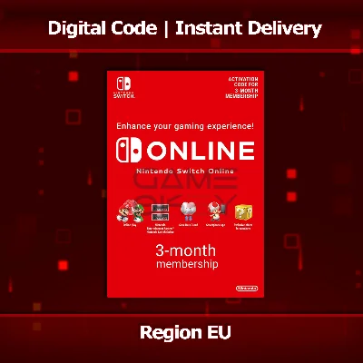 💣Nintendo Switch Online Membership 3 Months (EU) - %