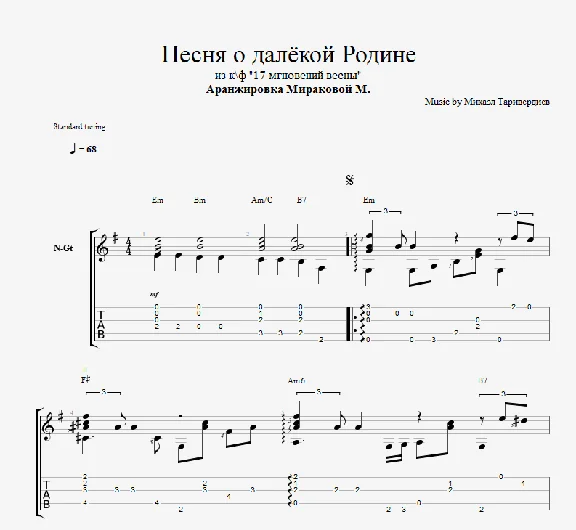 Где-то далеко (Песня о далёкой Родине)