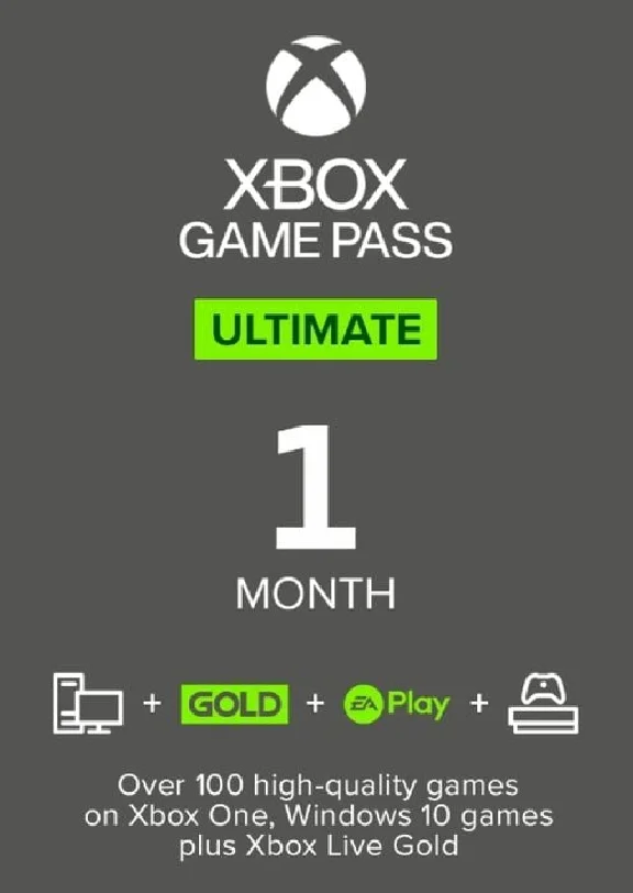 code for Xbox Ultimate 1 month (India region)