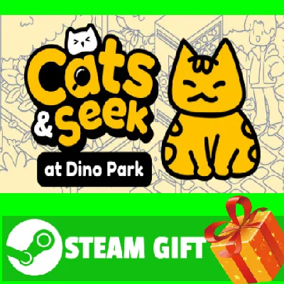 ⭐️ALL COUNTRIES⭐️ Cats and Seek  at Dino Park STEAM GIF