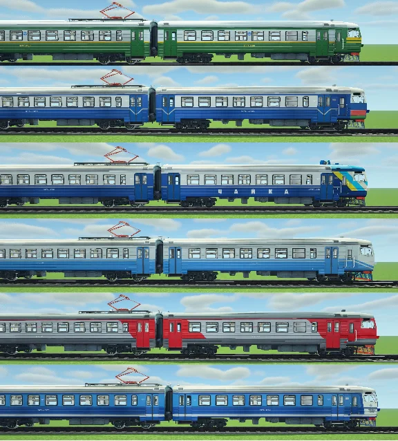 Electric train ER9T for the game Minecraft