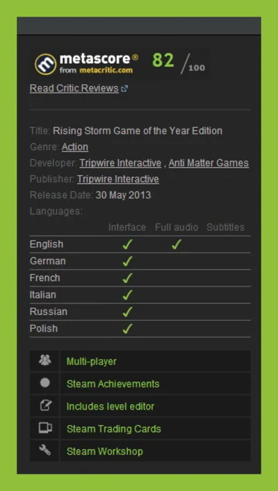 Rising Storm GOTY - Deluxe (Steam Gift / Region Free)