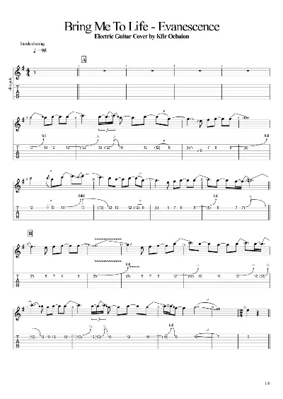 Tabs Kfir_ Bring Me To Life - Evanescence