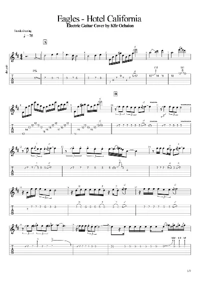 Tabs Kfir Ochaion - Eagles - Hotel California