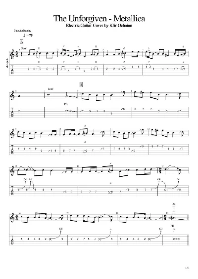 Tabs Kfir_The Unforgiven - Metallica