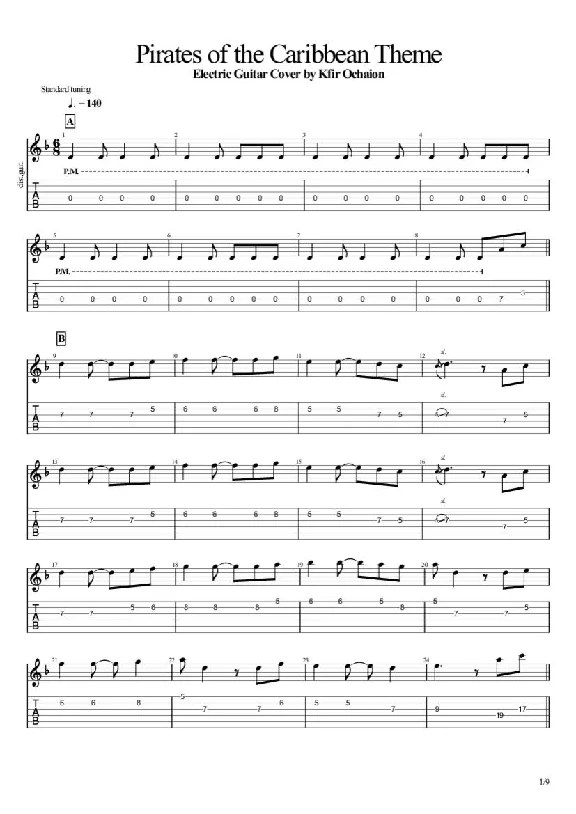 Tabs Kfir Ochaion - Pirates of the Caribbean Theme