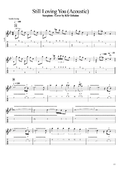 Tabs Kfir Ochaion - Scorpions - Still loving You Acoust