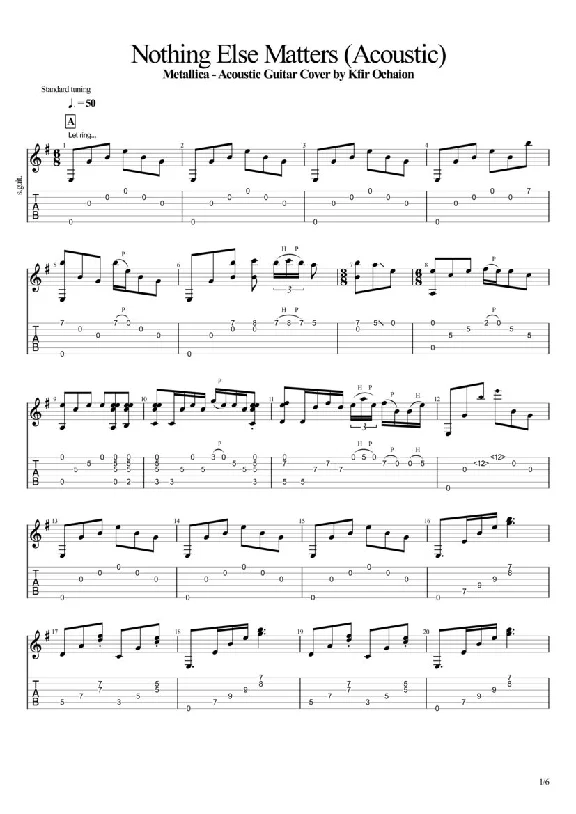 Tabs Kfir_Nothing Else Matters (Acoustic) - Metallica