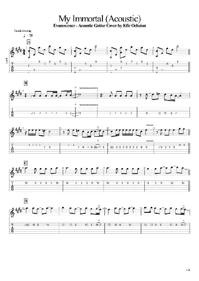 Evanescence - My Immortal - Acoustic by Kfir Ochaion