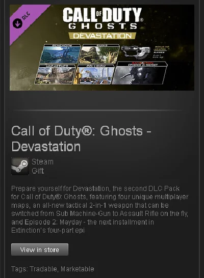 zzzz_Call of Duty: Ghosts Devastation STEAM ROW / free