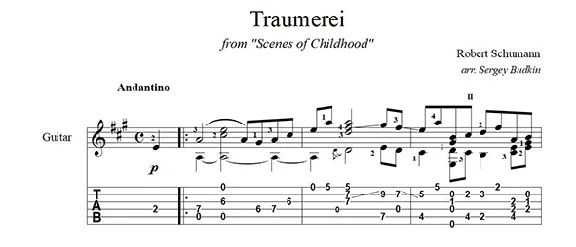 Traumerei (Dreams) Robert Schumann on guitar
