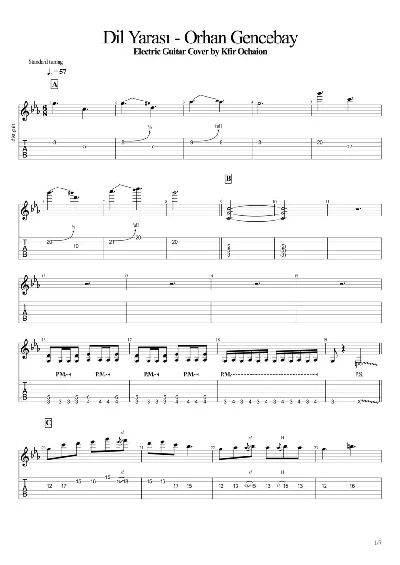 Tabs Kfir Ochaion - Dil Yarası - Orhan Gencebay - Metal