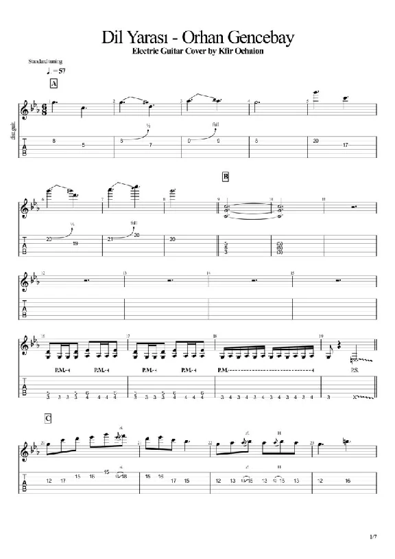 Tabs Kfir Ochaion - Dil Yarası - Orhan Gencebay - Metal